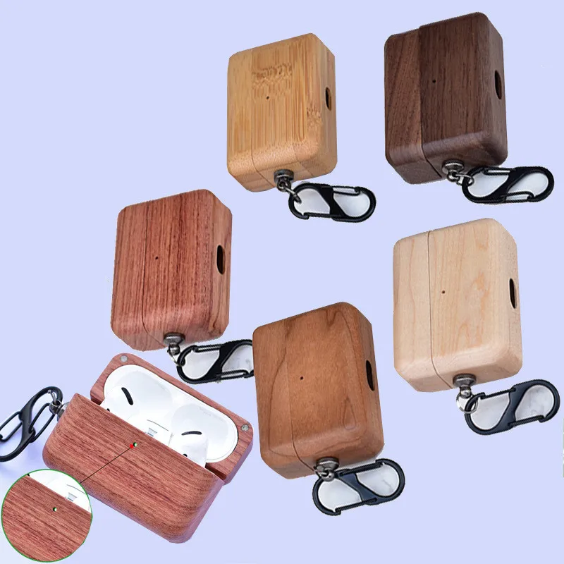 Wholesale New Arrivals Custom Wood Case for airpods Protective Earphone Case for airpods 2 3 case