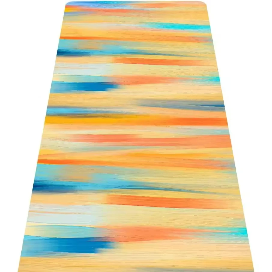 JIKE Anti Slip TPE Environmentally Friendly Yoga Mat,Suitable for Indoor and Outdoor,Pilates,Exercise Mats Camouflage yellowblue