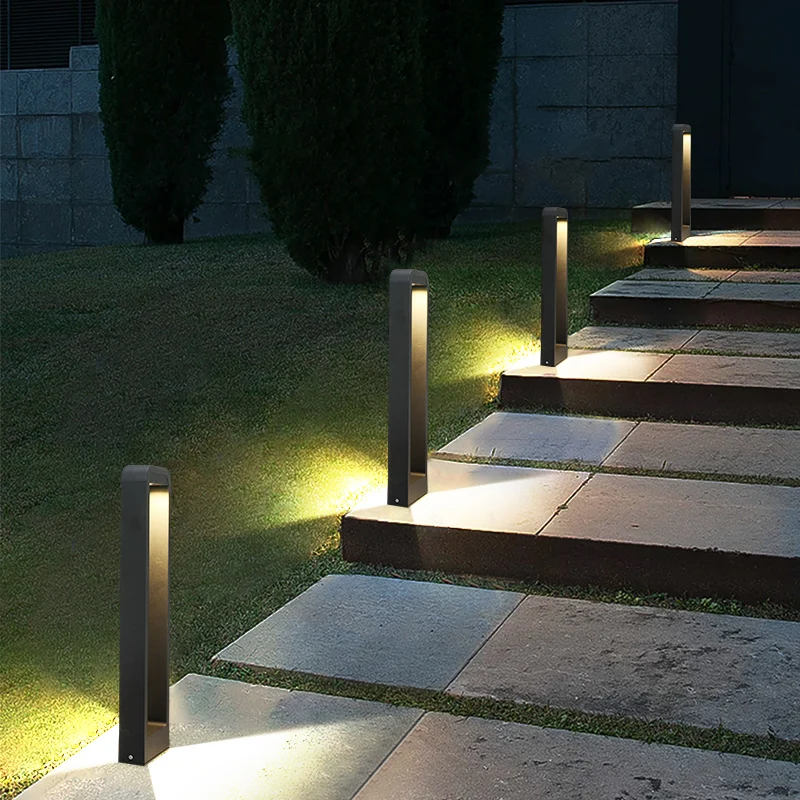 Фонарь для газона на солнечной батарее, Квадратный светодиодный водонепроницаемый садовый светильник для ландшафта, виллы, сада, газона