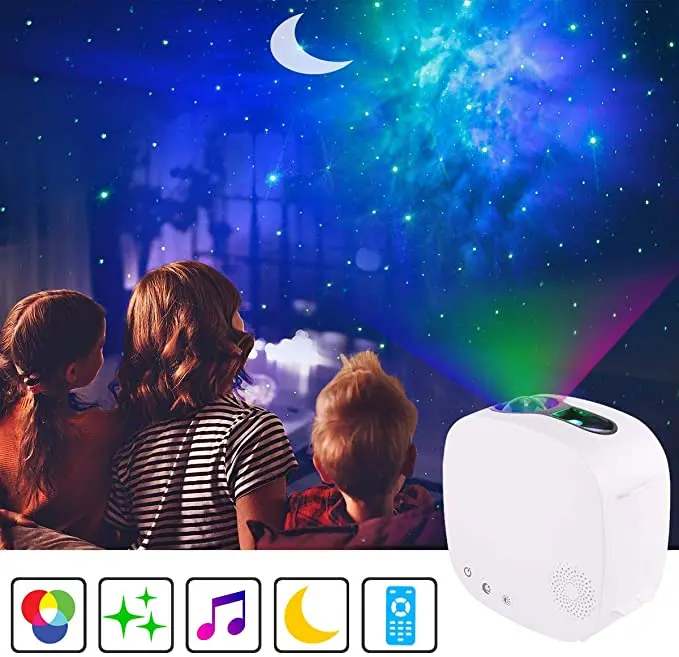 Star Projector Night Light, 3-in-1 Galaxy Projector, Star Light Projector for Kids 16 Customized Nebula Effects Music Lamp