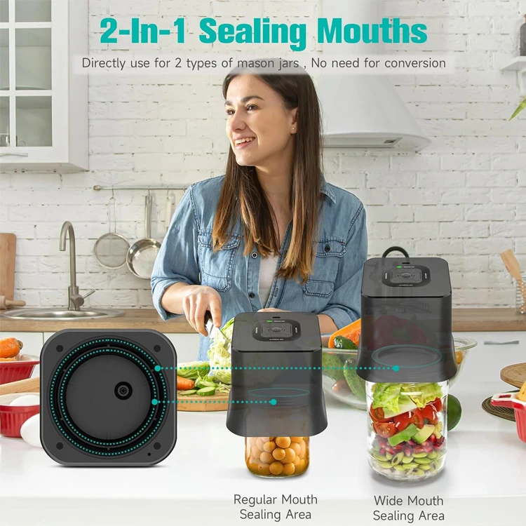 Household kitchen mini vacuum sealer for mason jar portable USB electric vacuum sealer kit for containers ,vacuum bags