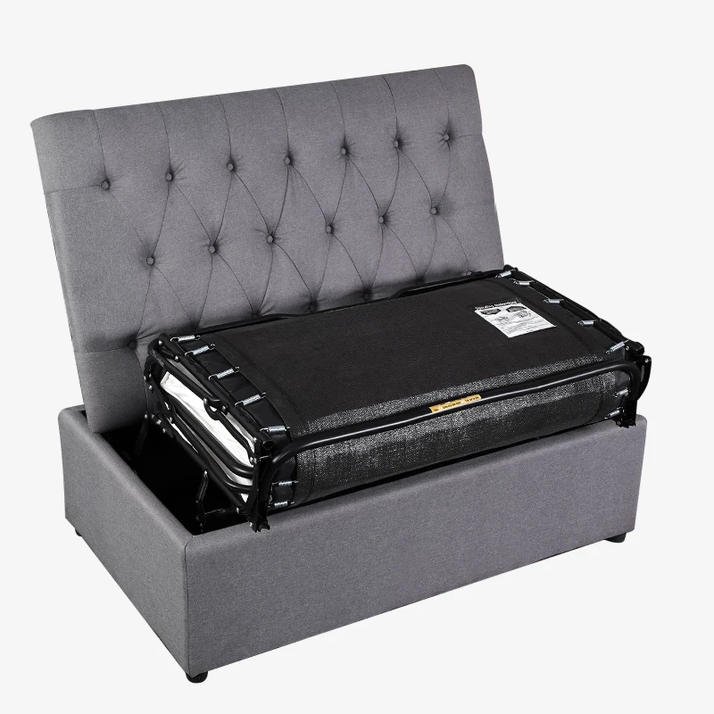 
Modern Hotel Furniture Fabric Sofa Pull Out Mattress Foldable Sofa Bed 