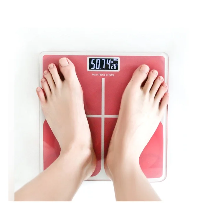 Digital human weighing bathroom scale lithium ion battery abs weight scale