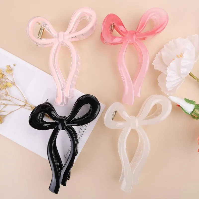 hot sle  Elegant Bow Hair Claw Nonslip Butterfly Hair Accessories for Women Girls Hair Styling Accessories