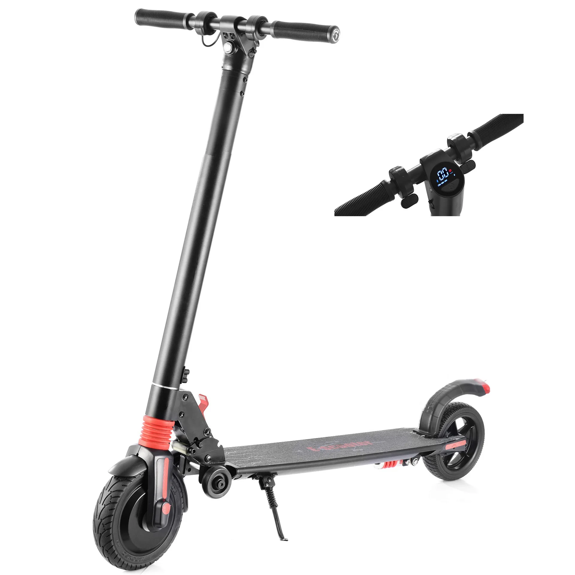 8-inch large wheel aluminum alloy folding electric scooter adult shock-absorbing short-distance scooter 21-24KM