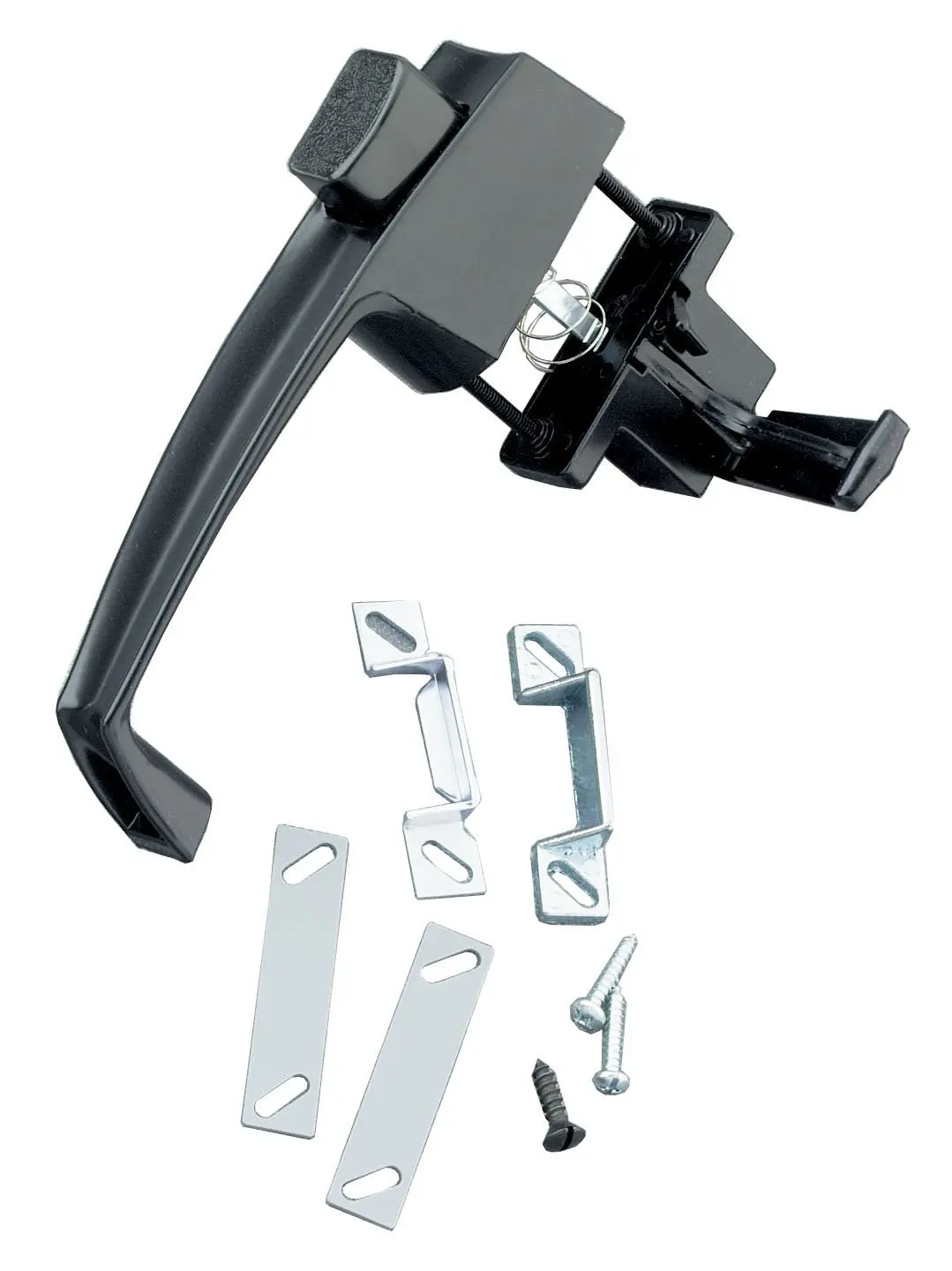 Window Fittings Black Screen Pneumatic Door Closer And Button Latch With Chain Sets