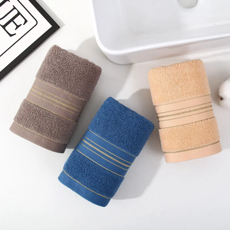 Dark golden silk towel men and women face wash absorbent quick-dry household bath head towel