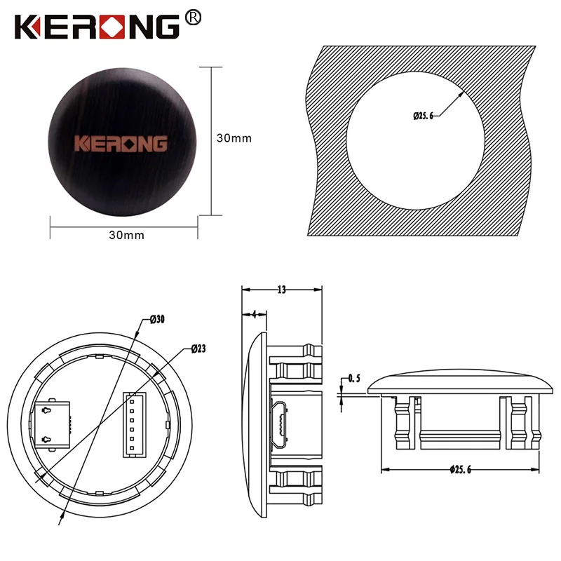 KERONG Electronic Security Mini RFID Card Reader Hidden Cabinet Lock for Spa Sauna locker
