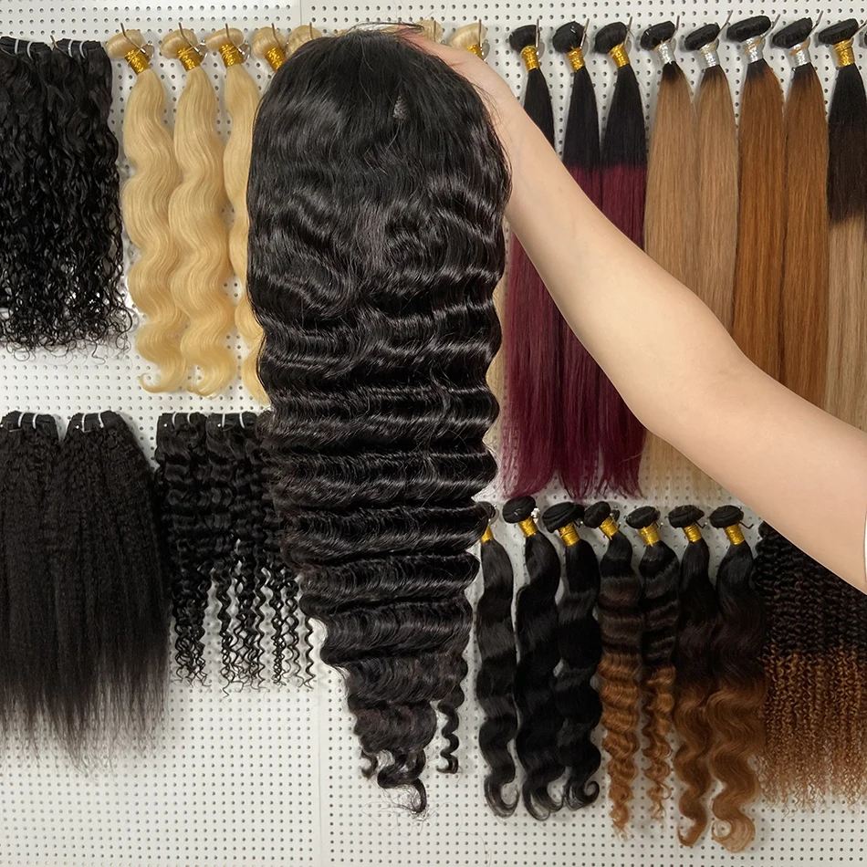 Transparent HD Lace Frontal Wigs 150% 220% 250% HD Full Lace Wig Wholesale Brazilian Virgin Hair Full Lace Human Hair Wig