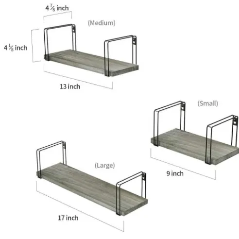Новинка 2021, набор из 3 плавающих полок, деревянные настенные полки в деревенском стиле, настенная плавающая полка для свободной группы спальни