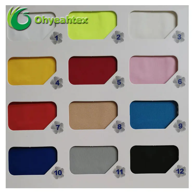 Stock Extinction Sustainable 220 GSM 84 Polyester 16 Spandex Interlock Fabric For Sportswear