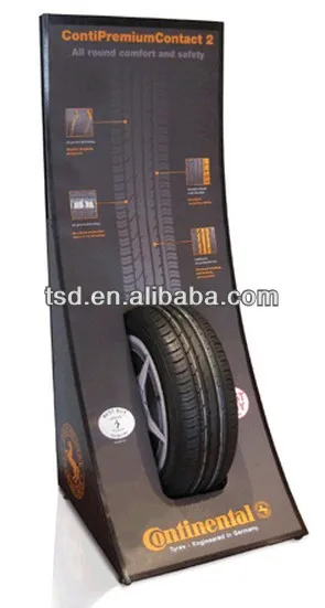 store pos red metal single tire car shop display rack automobile tyres display stand for retail