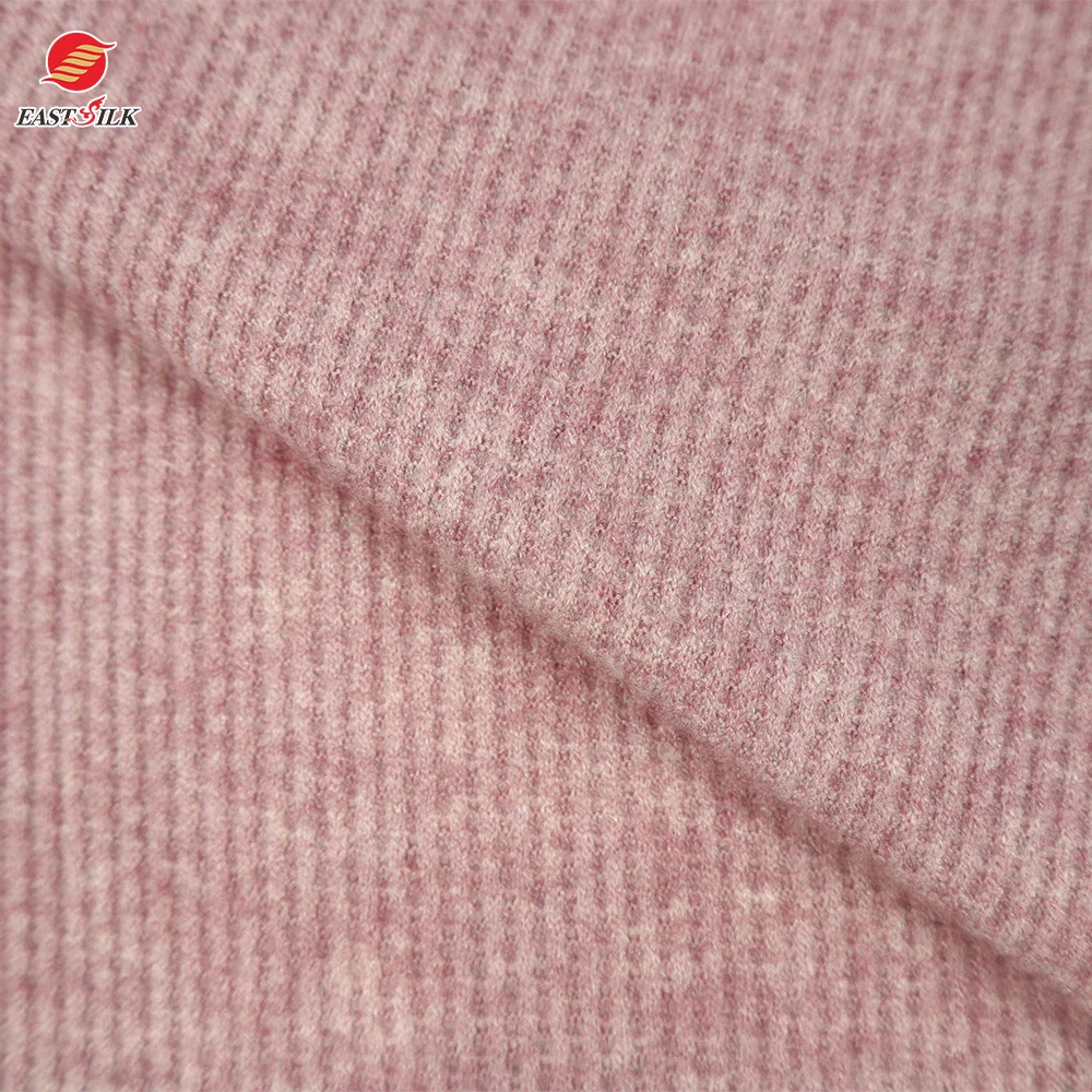 Textiles Custom knit fabric waffle polyester rayon nylon  sweater materials fabrics for clothing