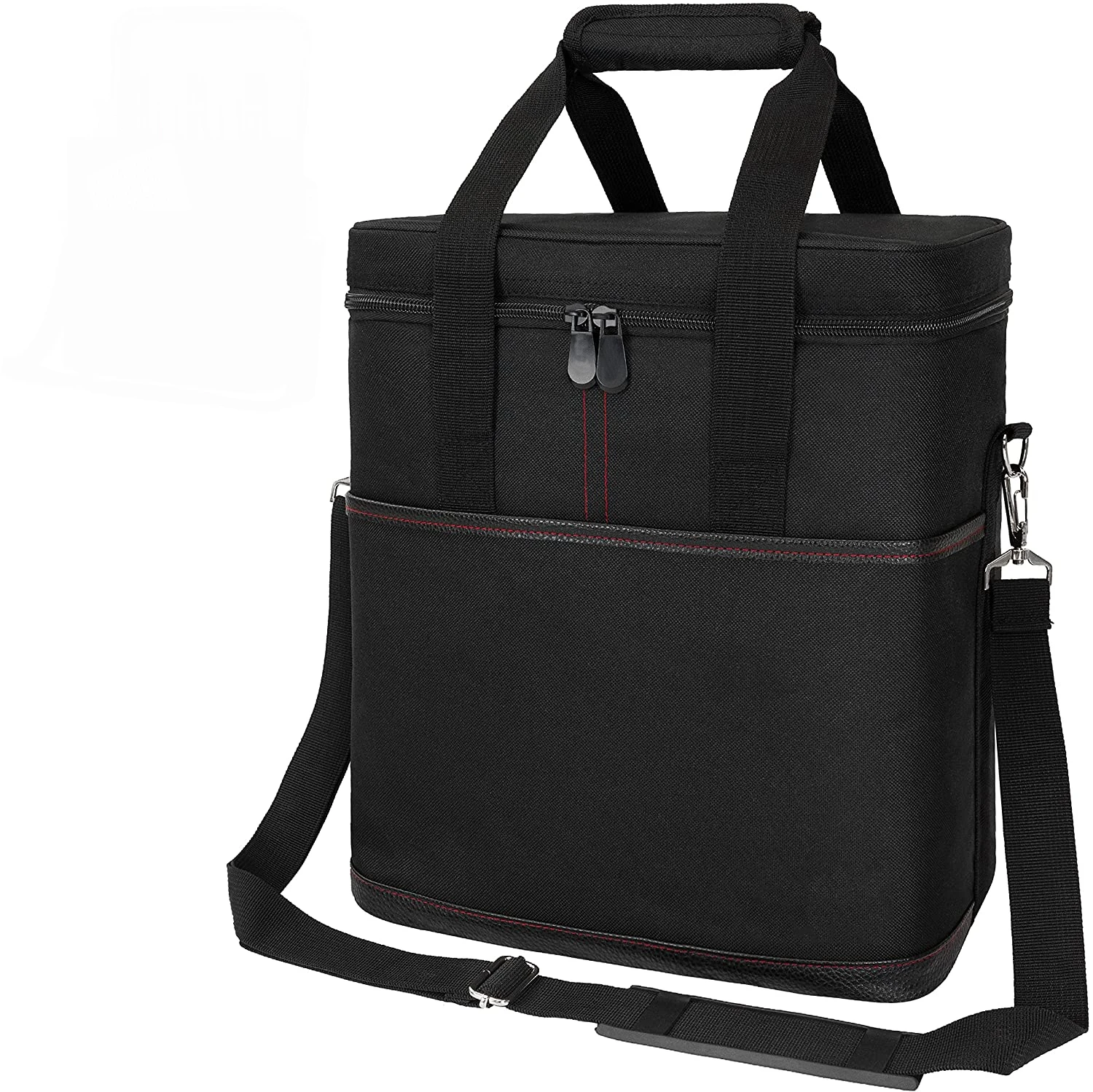 6 Bottle Carrier Tote | Insulated Padded Wine Cooler Bag for Travel. Picnic, BYOB | Portable Leakproof Wine Tote Bag for Dinner