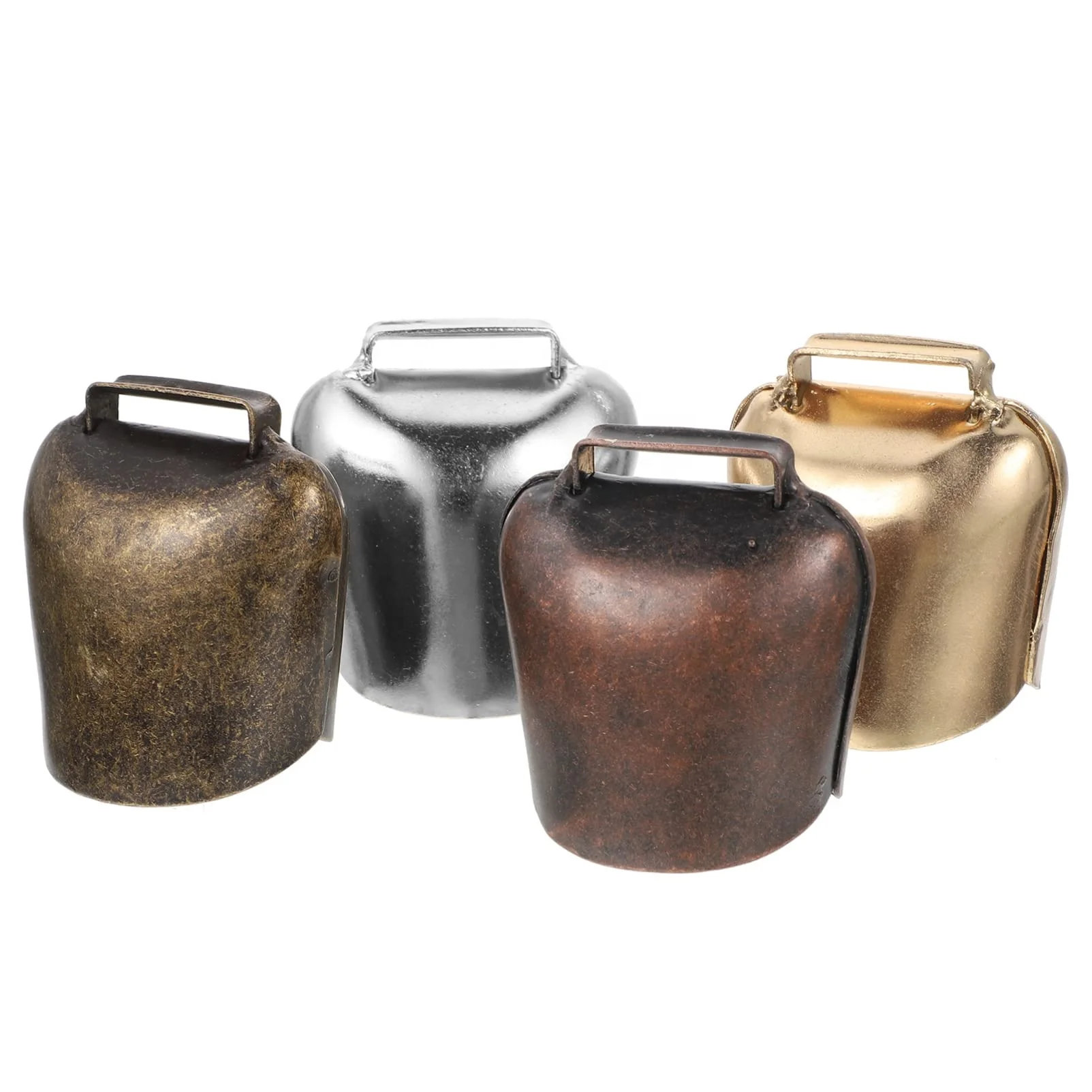 Pet Decoration Metal Crafts Cow Horse Sheep Grazing Iron Bells Cattle Farm Animal Loud Bronze Bell Cow Bell Noise Maker