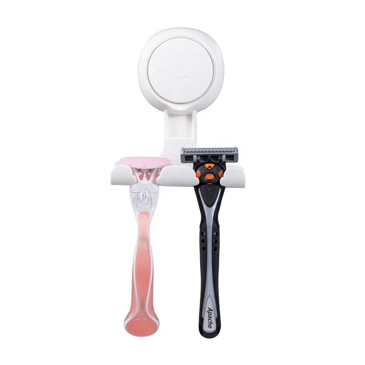 Multifunctional Waterproof Bathroom Wall Hook suction cup hooks Razor Holder Plastic Shaver Holder