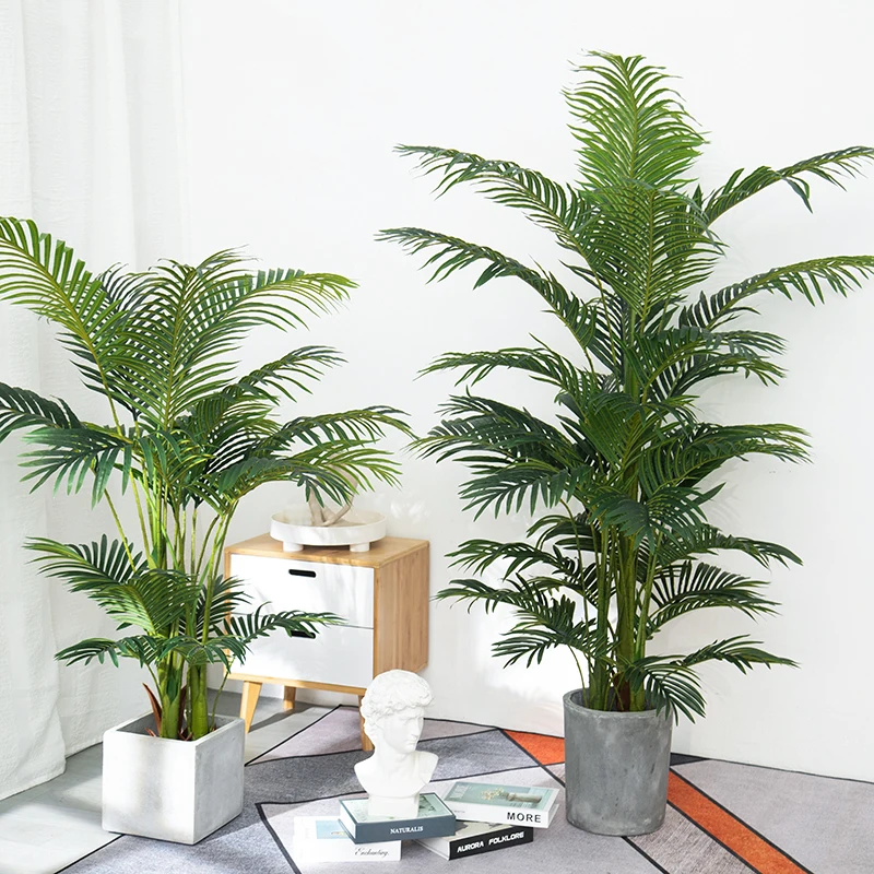 Manufacturer wholesale modern indoor outdoor bonsai plastic artificial palm plant tree