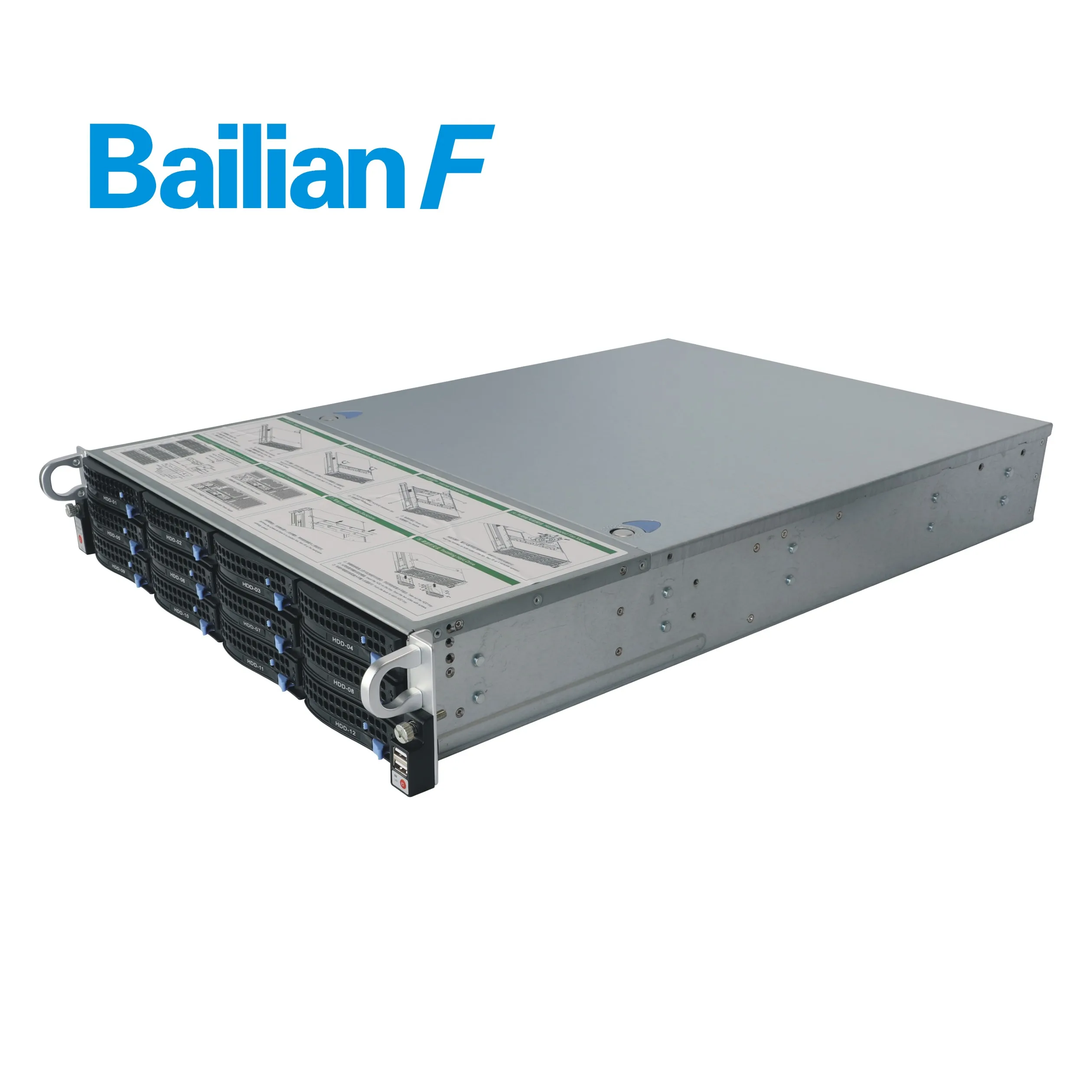 china oem odm customized  2u 12 bay 12bays hot swap sas sata 3.5 drive chassis rack case with 550W psu