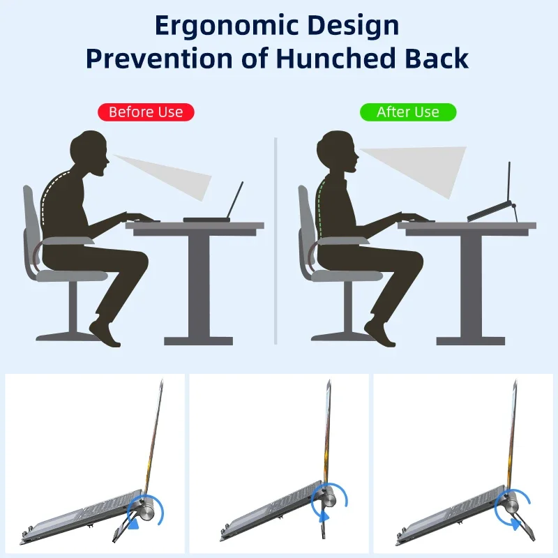 Laptop Stand With USB Hub for MacBook Air Multi HUB