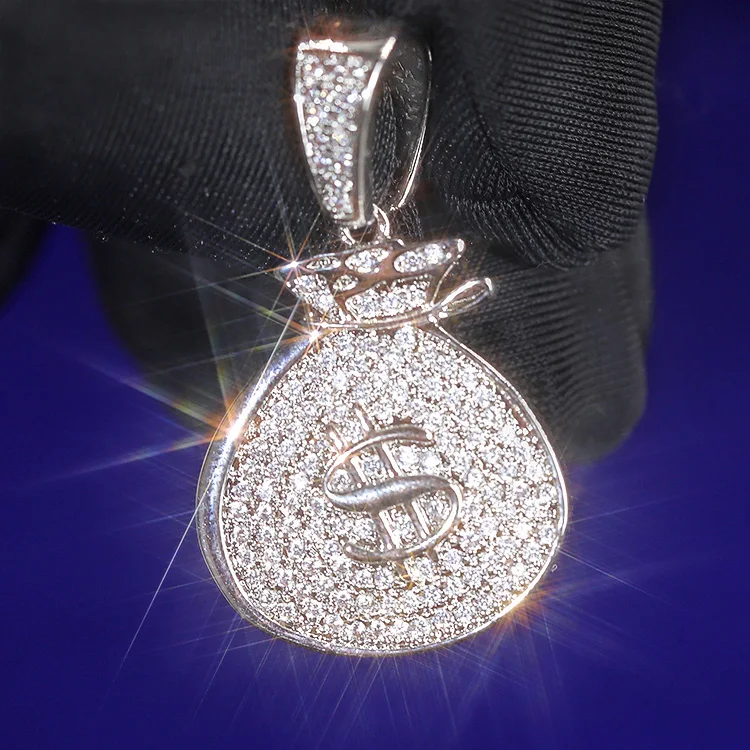 Hot Sale 3D Design Hip Hop palm Pendant 925 Sterling Silver High Quality VVS Diamond Pendant Moissanite palm Pendant for Men