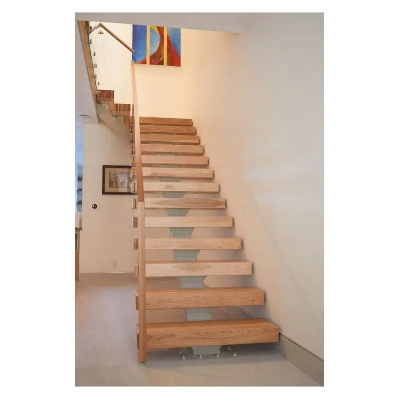 Home Floor Staircases Wooden Portable Stair Steps Lift Floating Wood Stair Treads Spiral Staircase Glass Staircase