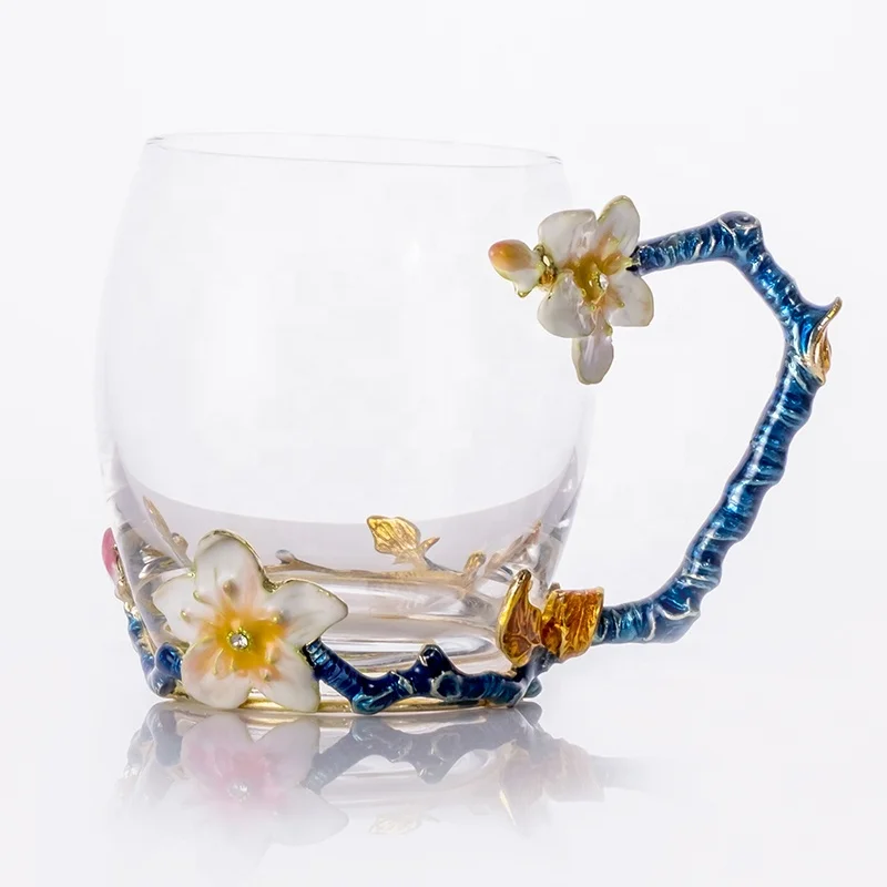 Hot sales office Taza de cafe de vidrio high temperature resistant tea mug with a  cheap price