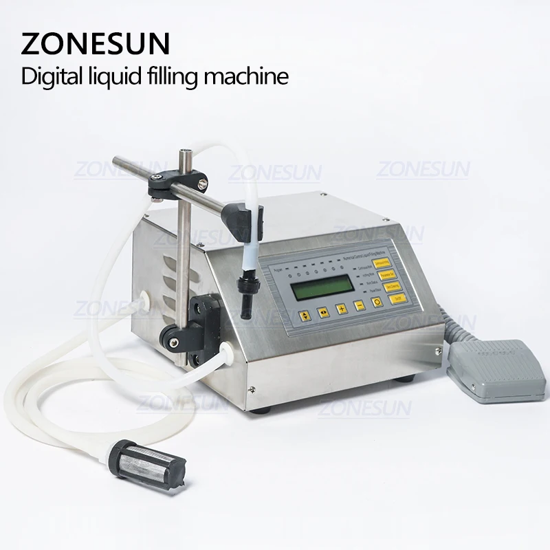 ZONESUN 220V or 110V GFK-160 Digital Control Liquid Filling Machine Small Portable Electric Water Supply