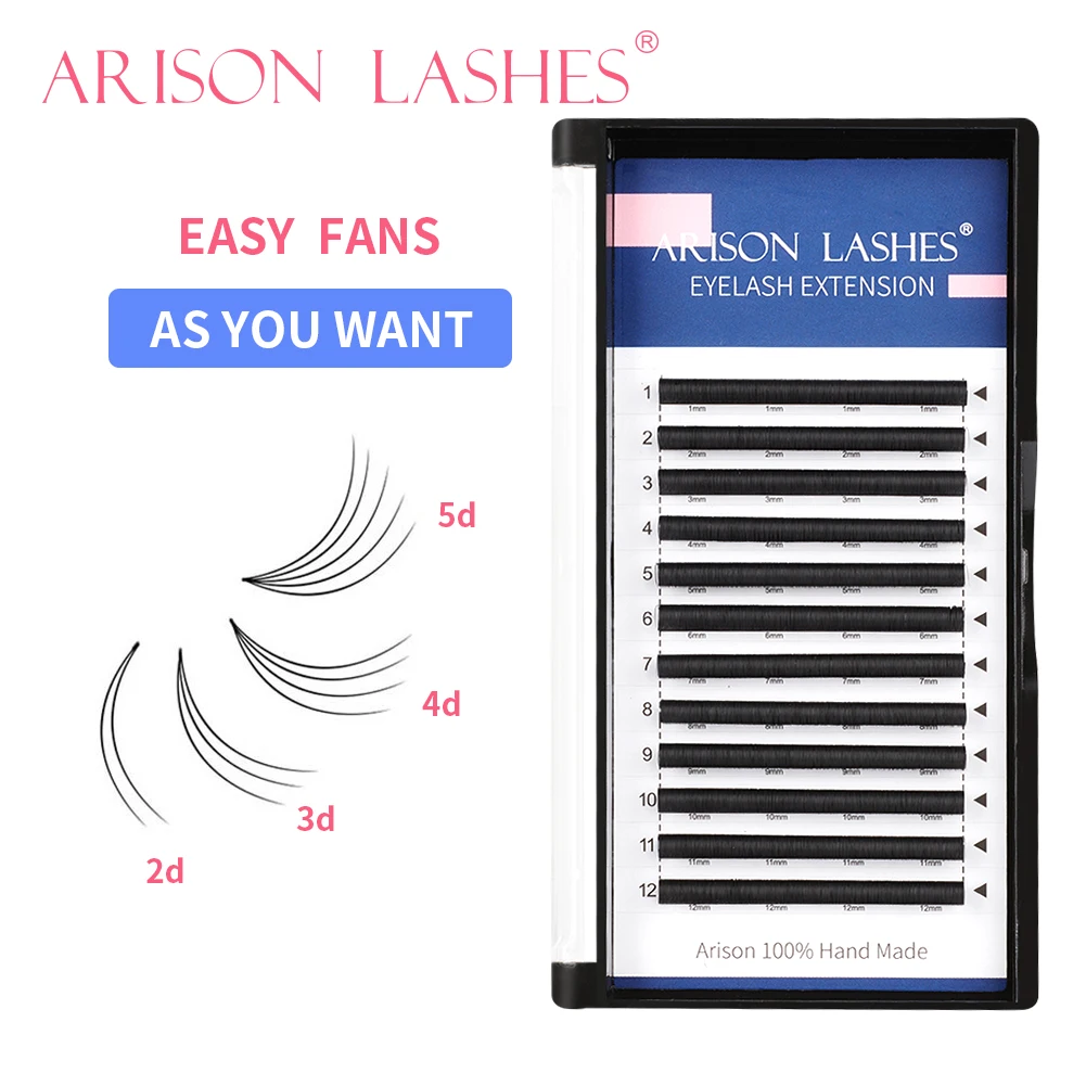 stock extreme black easy fan volume auto fan mink individual lashes easy fan lashes eyelash extension
