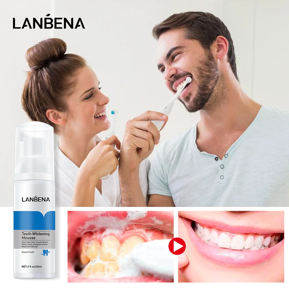 Teeth Whitening Mousse Toothpaste Dental Oral Hygiene Remove Stains Plaque Teeth Cleaning Tooth White Tool New Version