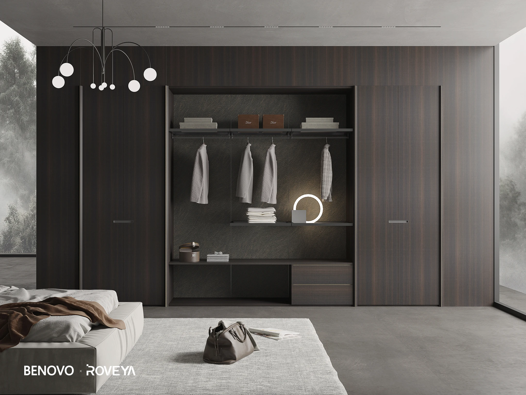 Exquisite Bookshelf TV Cabinet  2 in One Design Luxury Style F4 Star Environmental Wooden Living Room Decoration TV Wall