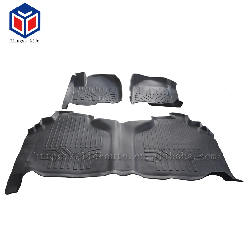 Автомобиль 2 ряда вкладыш из двух вещей черно-коврики для 2019 Silverado/Сьерра-1500 экипаж