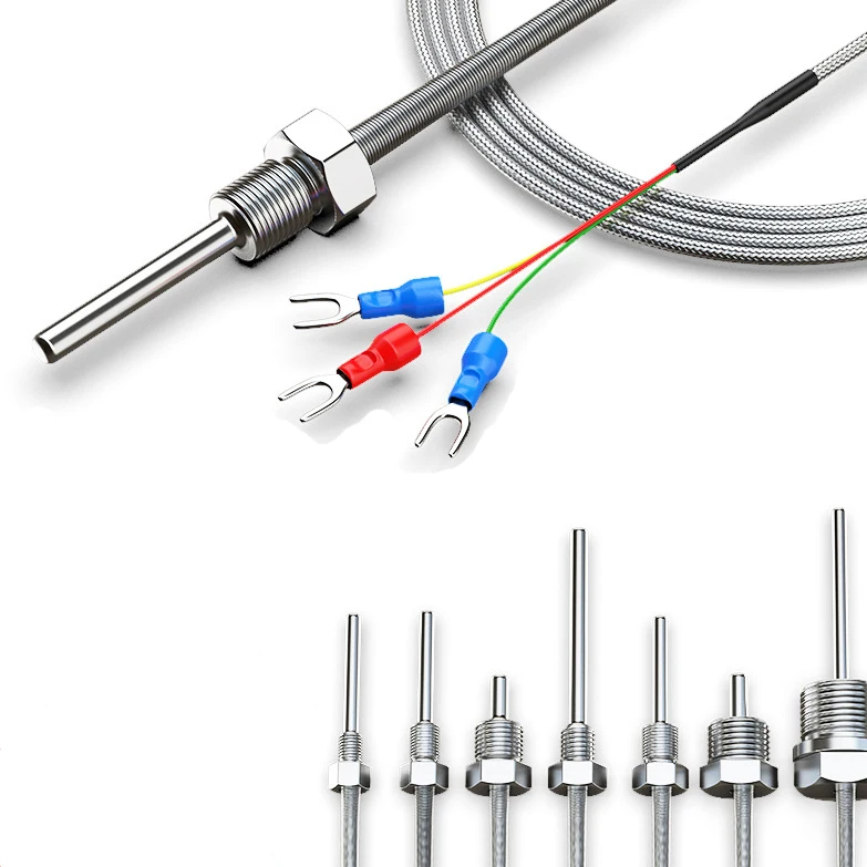 Высокотемпературный 3 провода 4 провода 6 проводов K/J/PT100 Тип Гибкий термопарный зонд с изолированным высокотемпературным проводом