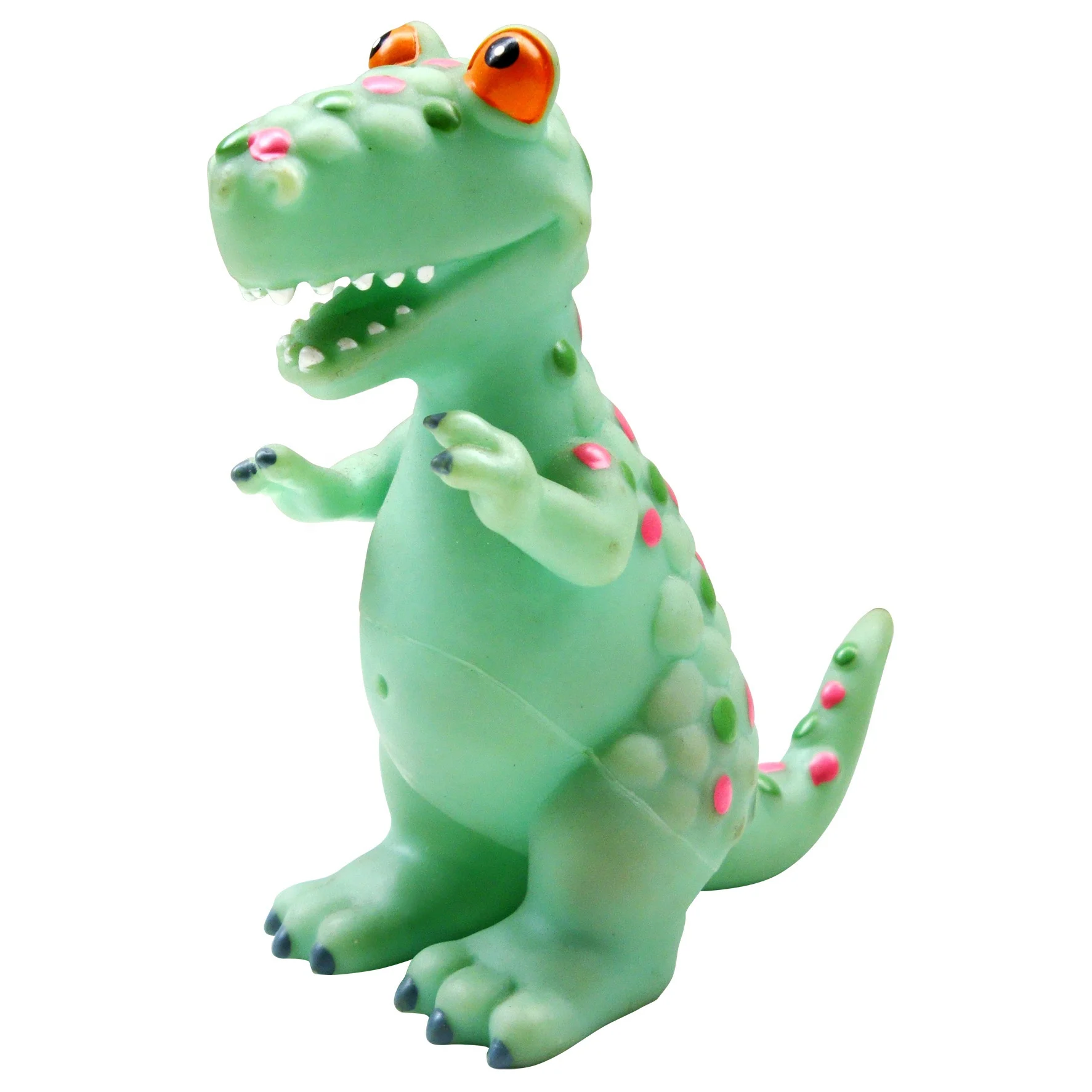 OEM Dinosaur Child Rubber Bath Toy Animal Toddler Baby Bathtub Squirter Cute Toys Plastic Bathroom Mold Free Bath Toy Dinosaur
