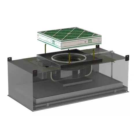 Clean Room side testable fan/filter HEPA ceiling module FFUs