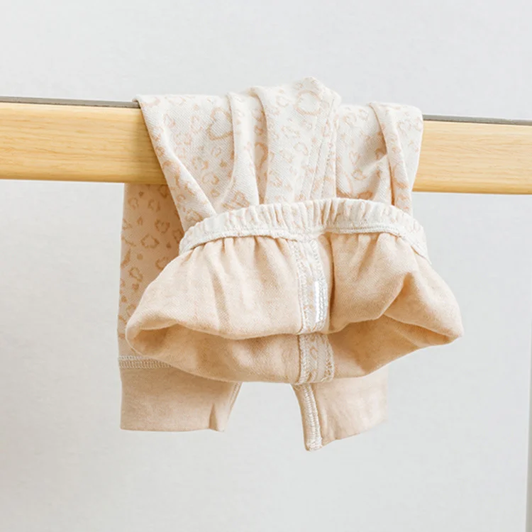 Organic cotton heart shaped animal bodysuit baby children pajamas baby clothing set