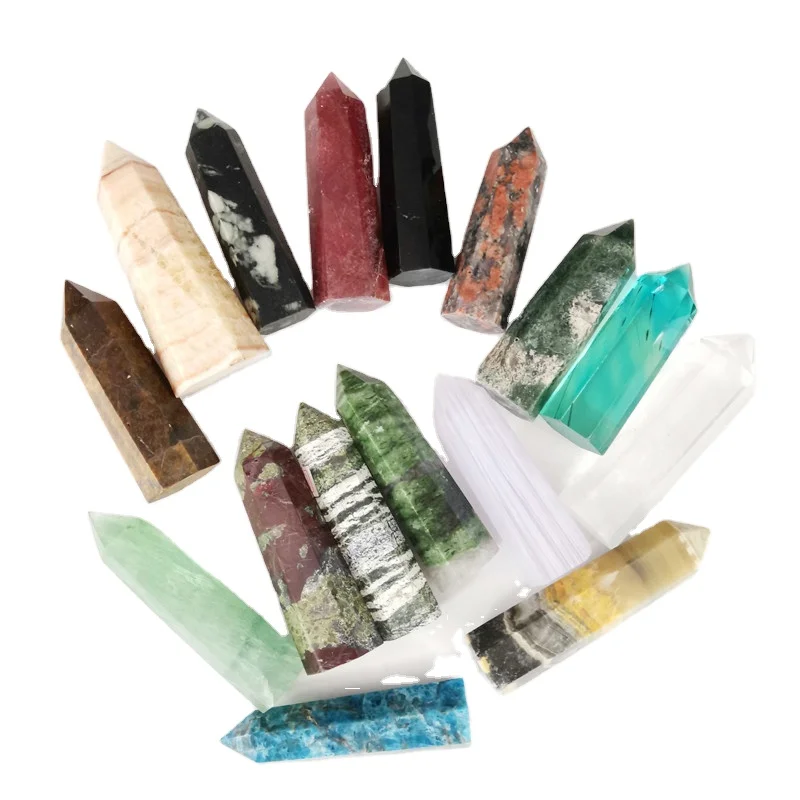 
Customize Wholesale Gemstone Tower Natural High Quality Pink Opal Quartz Crystal Point Obelisk Tower 