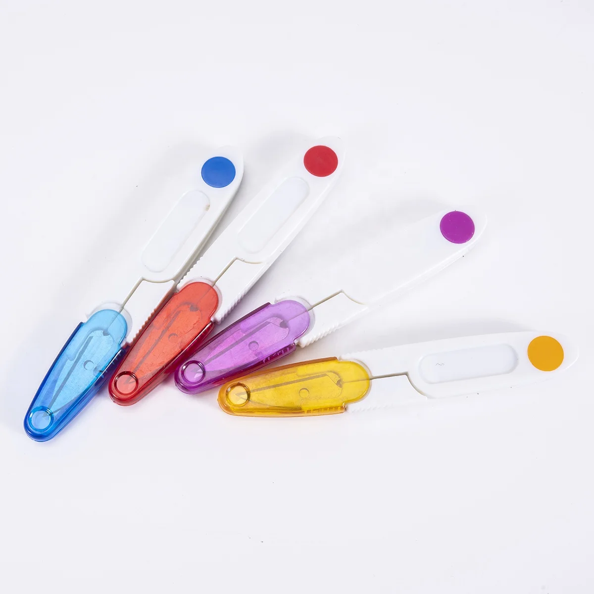 Wholesale cloth scissors with plastic cover thread Trimmer cutter thread snips