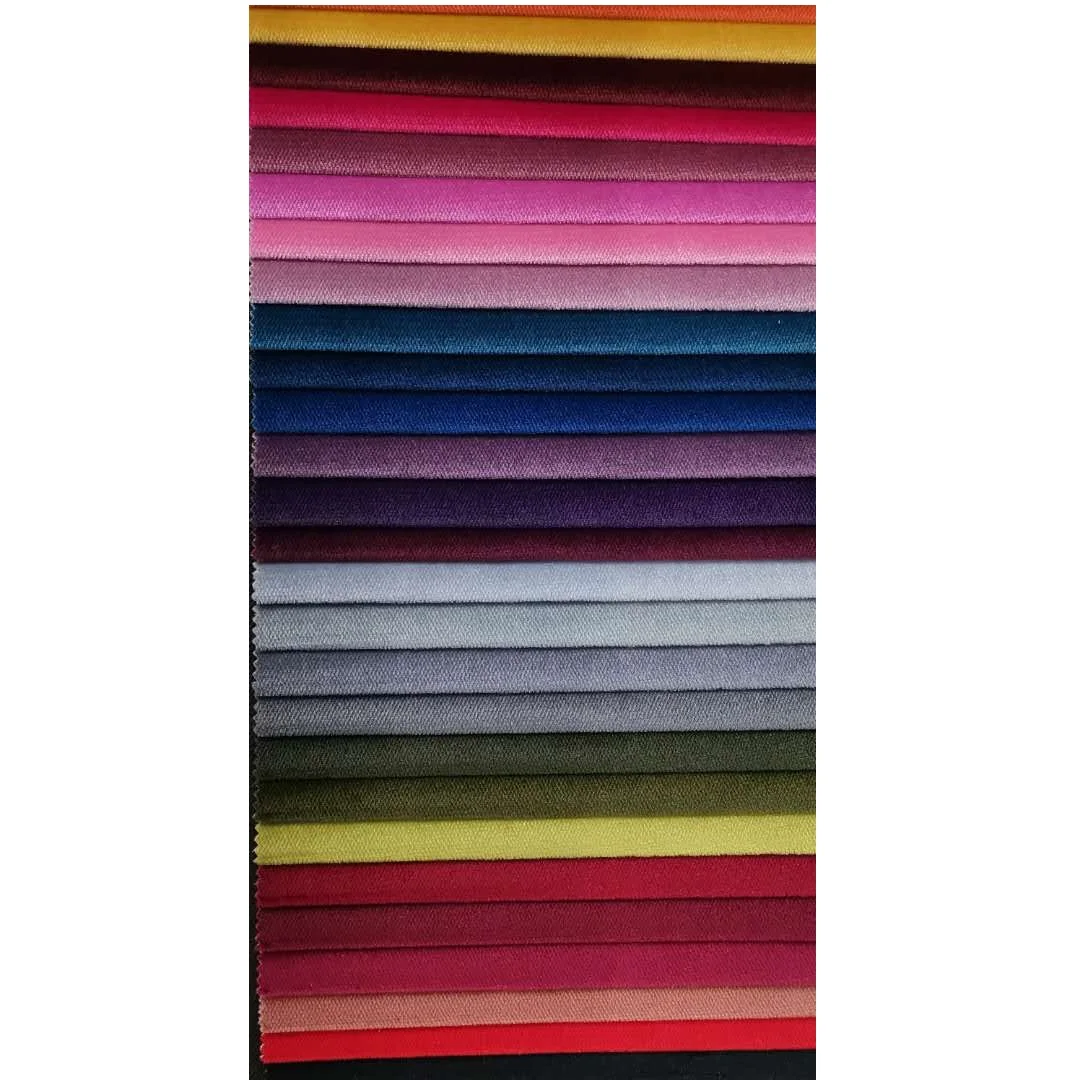 Jaguar - julong factory  plain softChina factory dyed velvet fabric for sofa 180g jaguar fabric + 50gTC