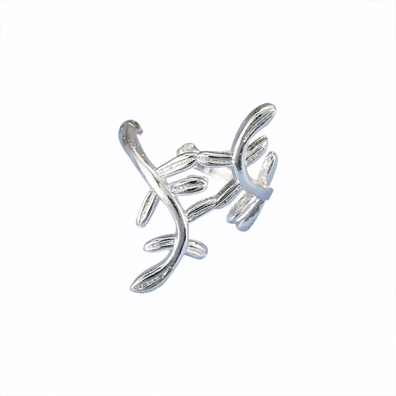 Элегантные серьги-клипсы Jewelrox в форме листьев