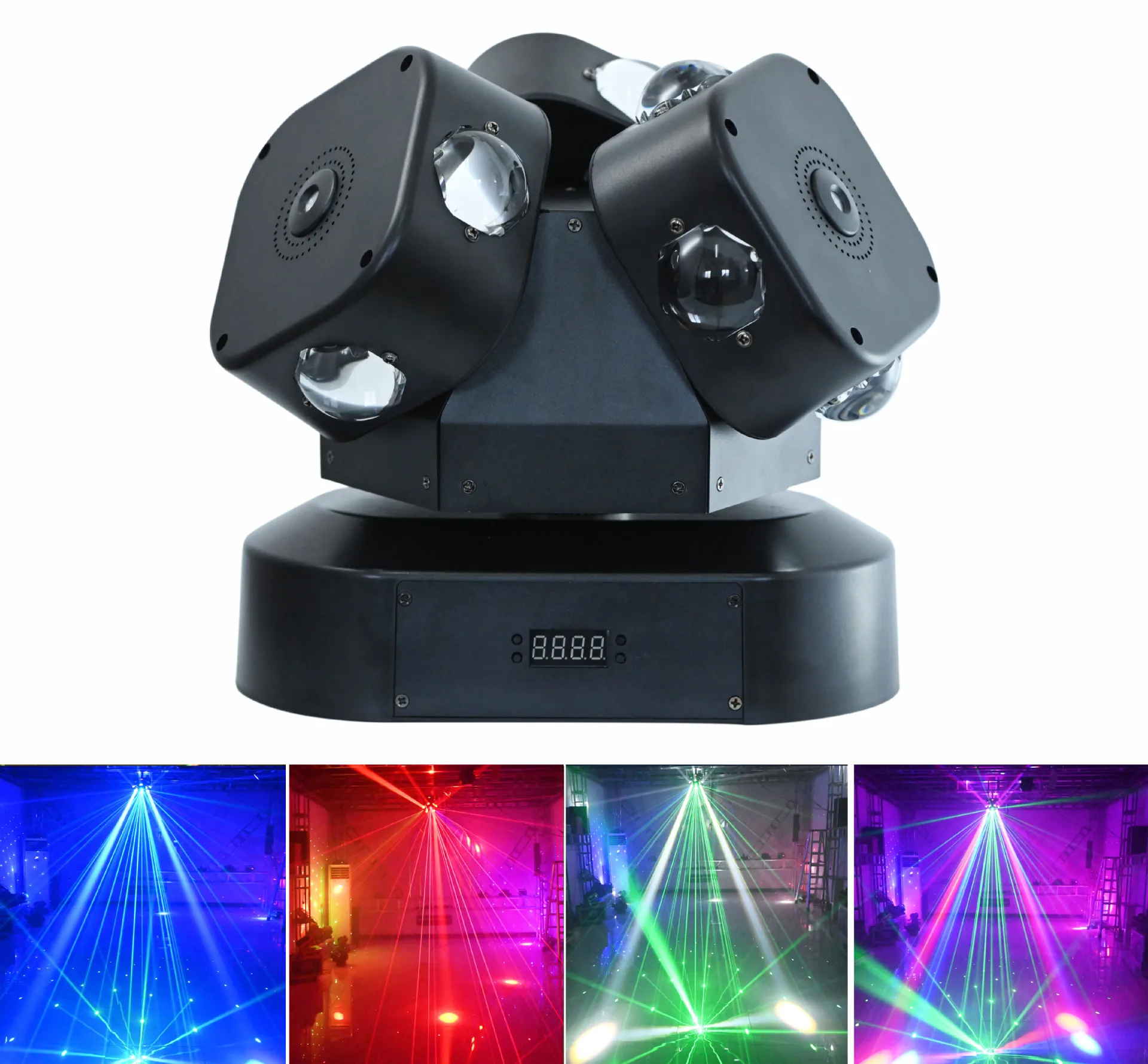 10w 12pcs RGBW 4IN1 party rotating head Led Rotating Planet Light For laser beam light led rgb stage dj light disco