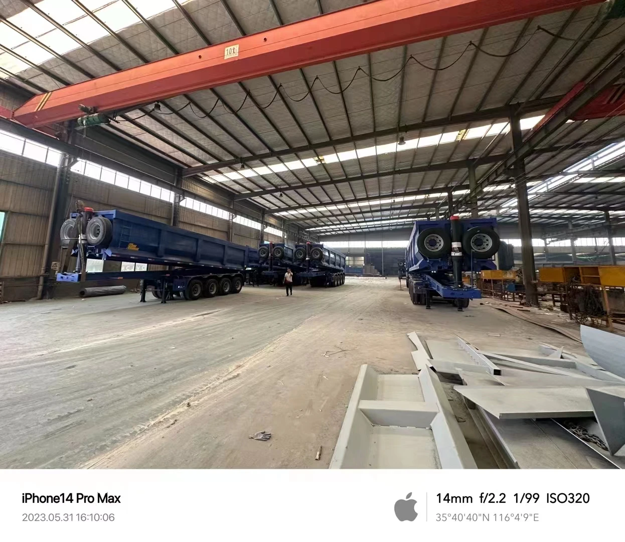 Heavy Duty  U shape 35 40 45 Cbm Cargo 60 Tons  End Dump Truck  Rear Tipper Semi Trailer For Sale