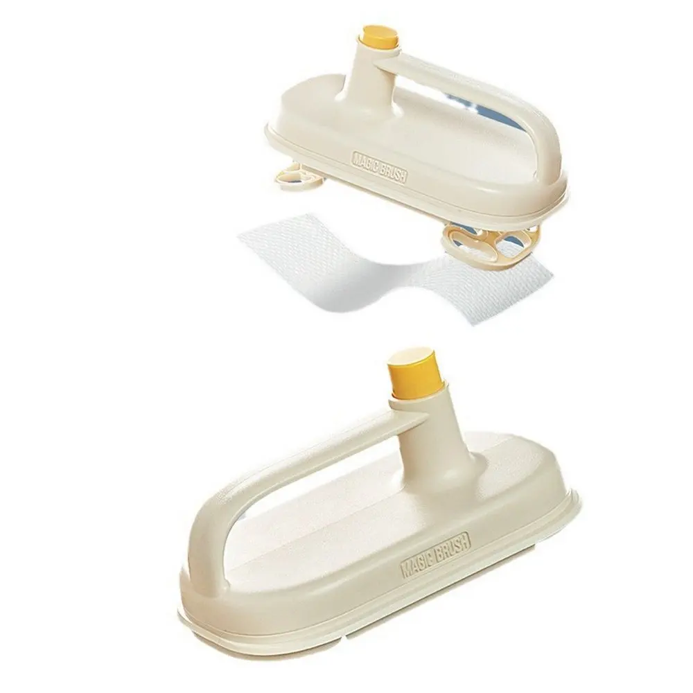 Kitchen Magic Brush Scrubber Disposable Plastic Cleaning Rag Protective Handle Sponge Design Dish Usage Replaceable Kitchen Tool