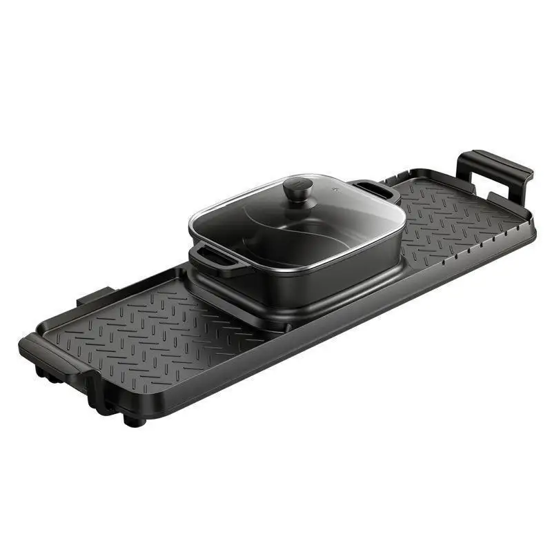 2IN 1Multi-function Electric Grill Frying Pan Electric BBQ Grill 220V Non-stick Grill Plates with Temperature Control