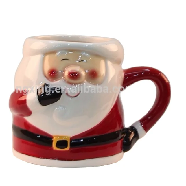 Santa Claus High Temperature Stoneware Coffee Mug Christmas Mugs Party Modern Water Cup Unique Ceramic Cup Gifts Xmas 3d 12oz