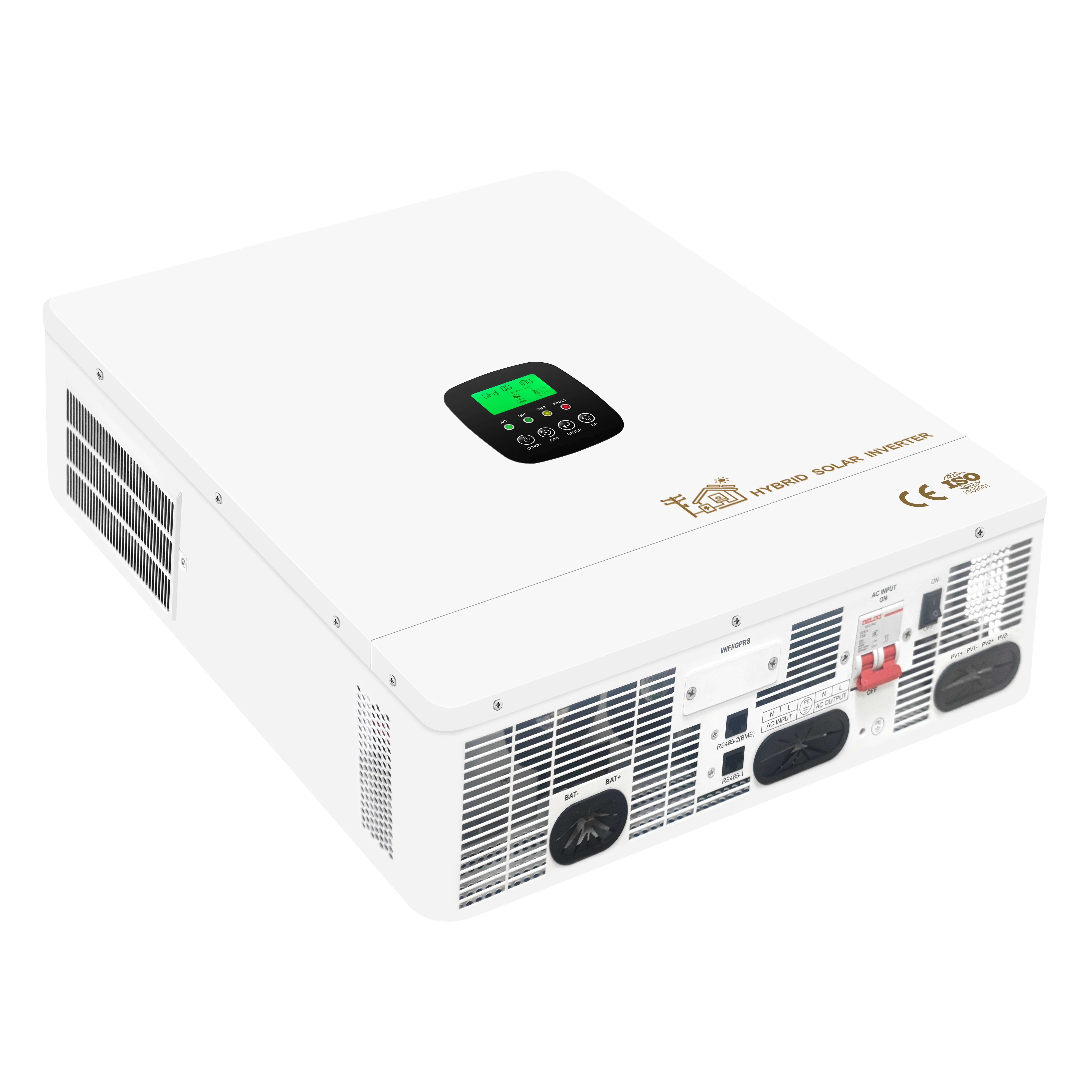 8000watt 10kw 6.2kw dual mppt 4000w 6kw 3kw WIFI solare ibrido 4kw dc to ac 24v to 220v on grid off grid solar hybrid inverter