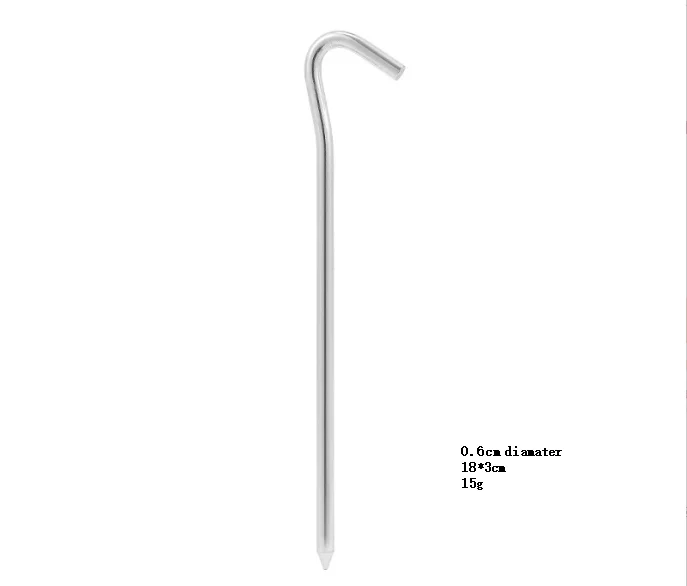 Tent Pegs / Aluminium Tent Stakes Pegs with Hook / Nail Spike Garden Stakes Camping Pegs for Pitching Camping Tent, Canopies