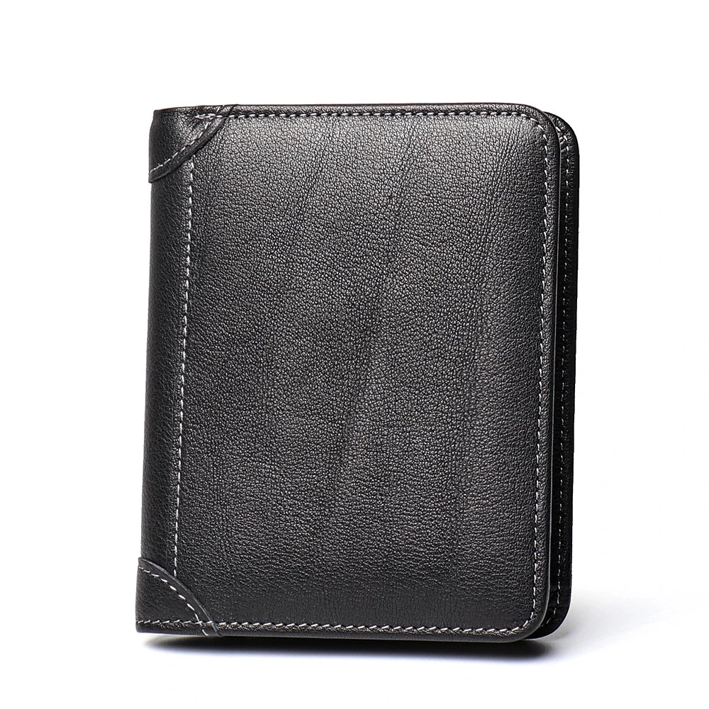 
2019 Minimalist coffee Men Wallet Purse Genuine Leather Wallet For Men 