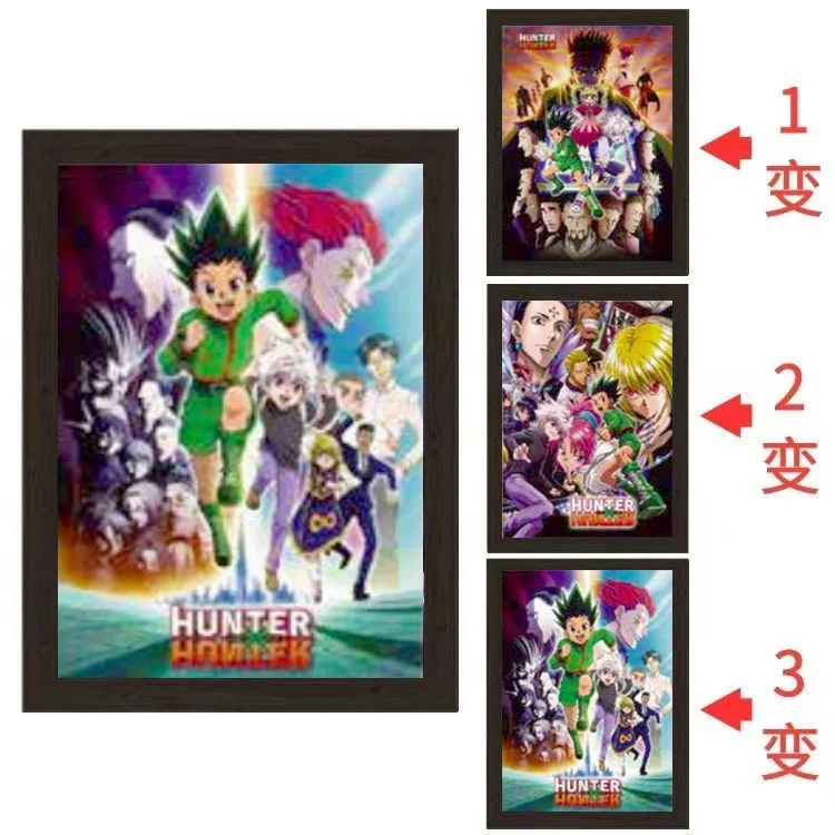Wholesale Hokage Jujutsu Kaisen Bleach HUNTERS Anime PVC Posters 3D Lenticular Poster Hologram Motion Cartoon Print Wall Art