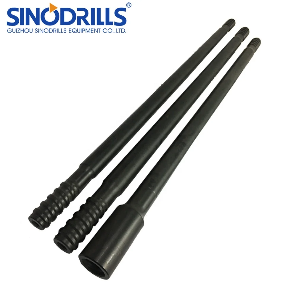 SINODRILLS Multi Function Mining Drill Bit T38 H35 R32 3700mm Full Carburized Threaded Drill Rod for Tunneling