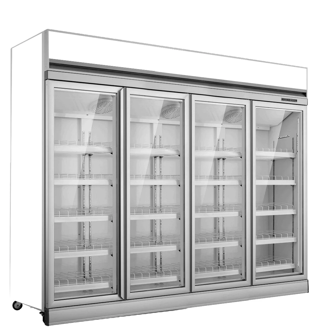 Upright Glass Door Chiller Beverage Showcase Cold Drink Upright Fridge